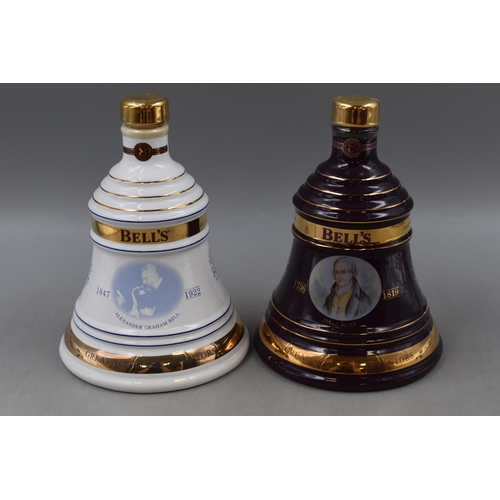 448 - Two Commemorative Christmas Bell Decanters of Bell’s Extra Special Scotch Whisky. Includes 200... 