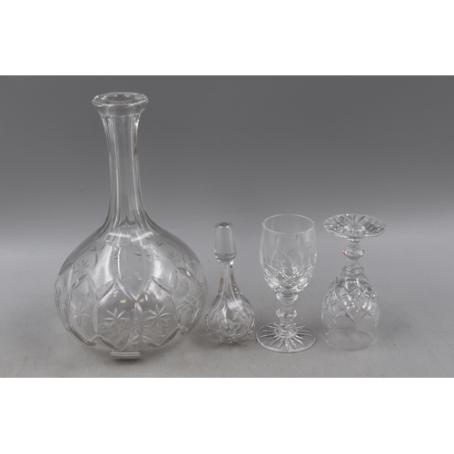 292 - Crystal Decanter with Five Sherry Glasses