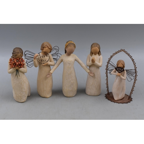 309 - A Selection of Five Willow Tree Figures. Includes Sisters By Heart, Blessings, Just For You, Surroun... 