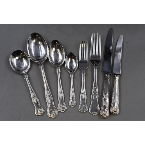 466 - Cooper Ludlam 44 Piece Cased Silver Plated Cutlery Set