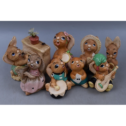 315 - Mixed Selection of Vintage Pendelfin Figures to include Thumper, Piano, Megan The Harp, Phumf, Bongo... 