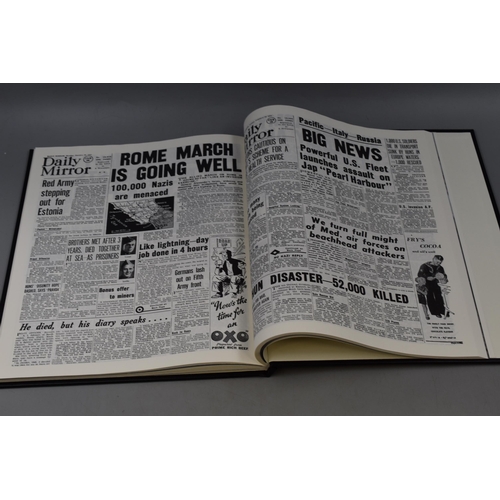 487 - Collectors Edition, World War II, 75th Commemorative Leather Bound Edition, Original Headlines and A... 