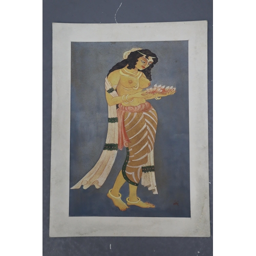 324 - Nandalal Bose Water Colour and Wash on Paper entitled Shakuntala Complete with Certificate of Authen... 