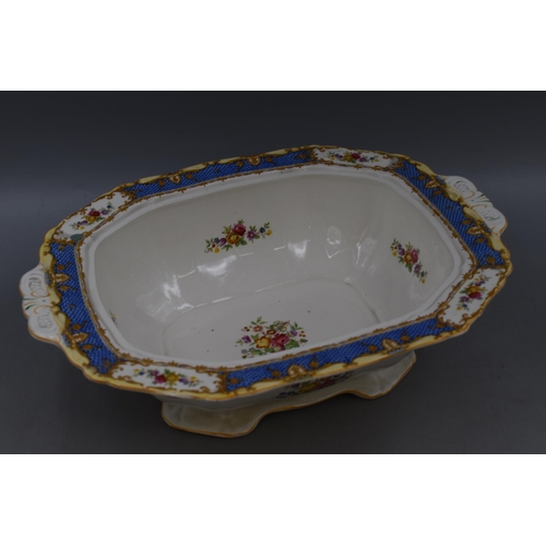 325 - An Alfred Meakin Floral Ceramic Tureen, Missing Ladle. Approx 14