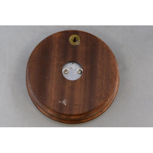 659 - Vintage Wooden Case Wall Mounted Barometer Approx 8 