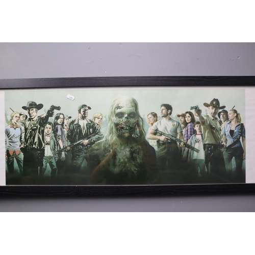 663 - Two Framed and Glazed Pieces of The Walking Dead Wall Art. Includes Season One Cinematic Screenshot,... 