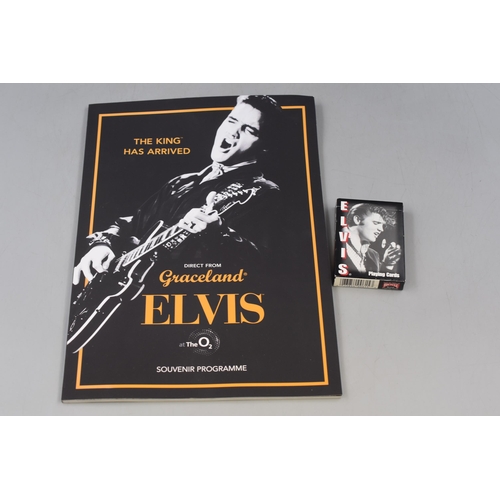 519 - A Direct From Graceland Elvis At The 02 Souvenir Programme, With Set of Elvis Playing Cards