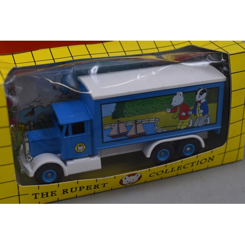 551 - Seven Lledo Die-Cast Rupert The Bear Collectable Vehicles in Boxes