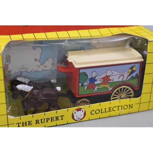 551 - Seven Lledo Die-Cast Rupert The Bear Collectable Vehicles in Boxes