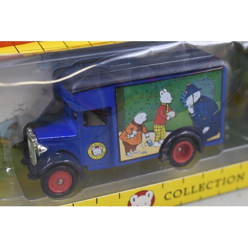 551 - Seven Lledo Die-Cast Rupert The Bear Collectable Vehicles in Boxes