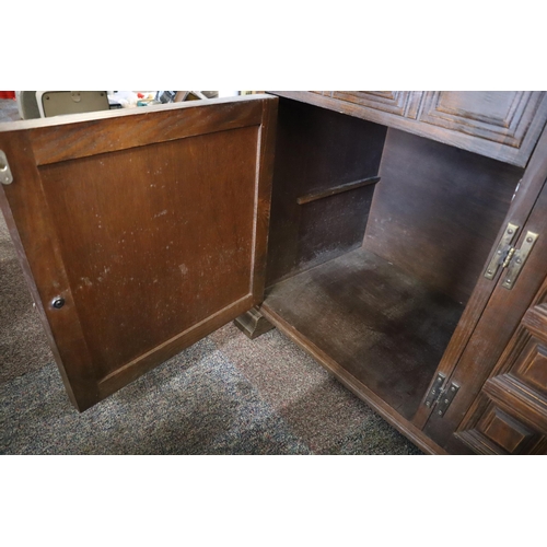 574 - Mid Century Younger Toledo Pattern Oak Sideboard with Three drawers over Four Cupboards in lovely Co... 