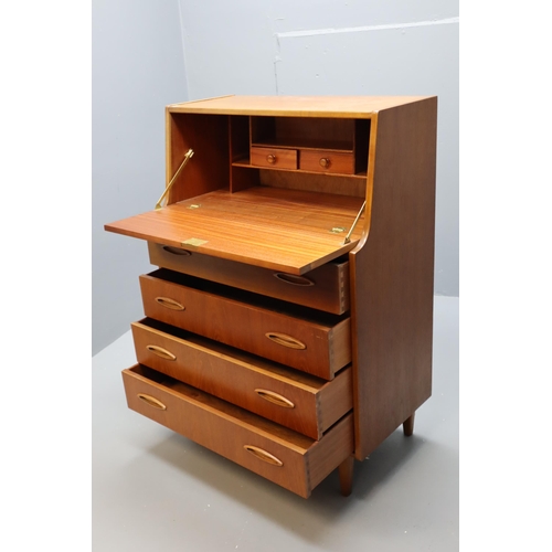 602 - Mid Century Teak Danish Style 4 Drawer Bureau (29