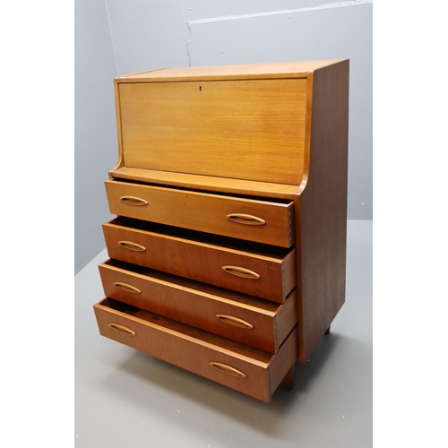 602 - Mid Century Teak Danish Style 4 Drawer Bureau (29