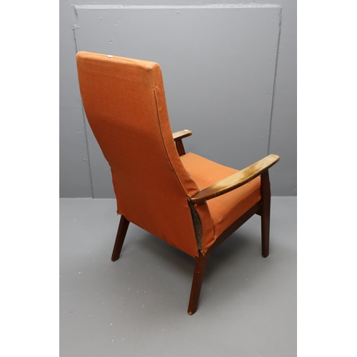 629 - Vintage Parker Knoll chair in orange PK1071-74, 44