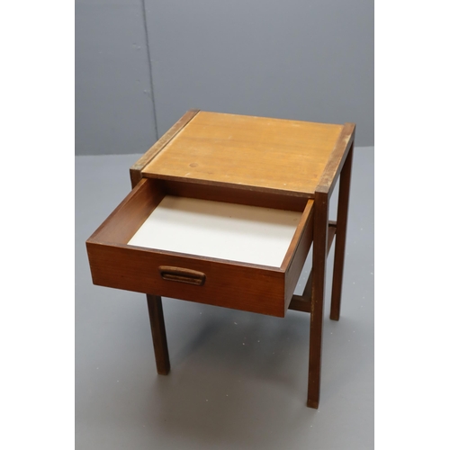 632 - Mid-Century Retro Teak Bedside Table Approx 17