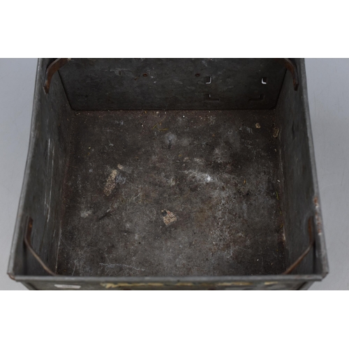 637 - Vintage Galvanised Stacking Tray (12