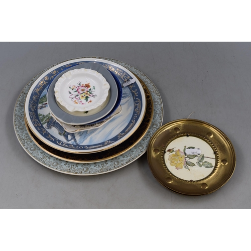 782 - A Selection of Collectable Plates. Includes Miniature Brass Plates, Figgjo Norway, Weatherby, And Mo... 