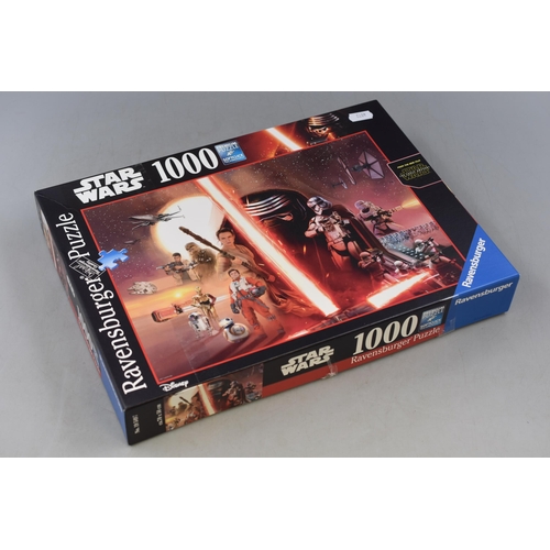 793 - Selection of 4 Jigsaw Puzzles Including Exotic Escape, Santa's Grotto, Fantasy Workshop and Star War... 