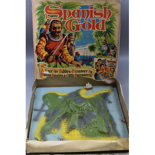 803 - Selection of 2 Vintage Board Games Including Railroader and Spanish Gold (Unchecked)