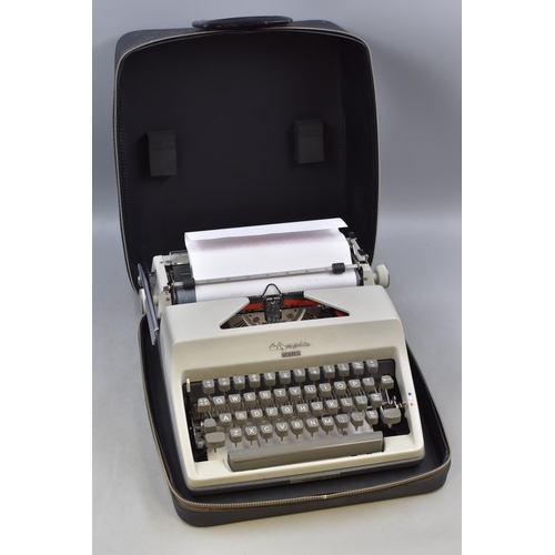 804 - Olympia Monica Typewriter with Case Made in West Germany