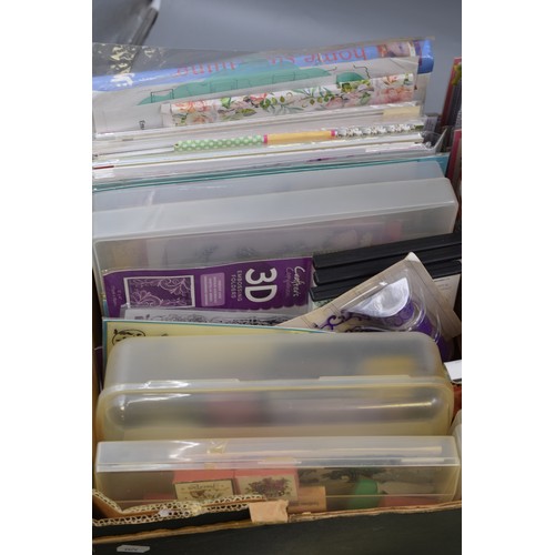 805 - Large Selection of Craft Materials including Stamps, Dies, and a Spellbinders Cutting and Embossing ... 