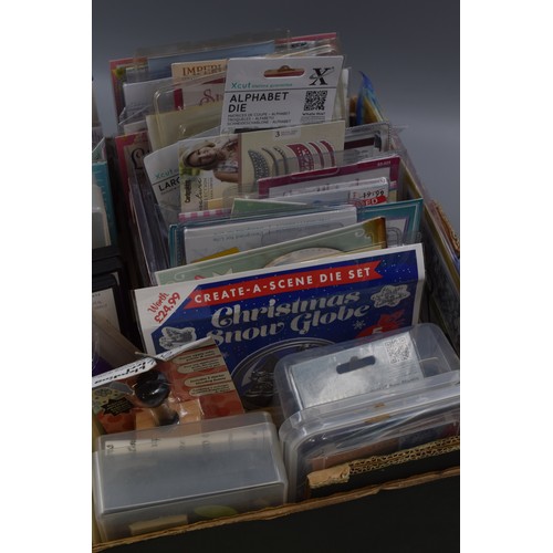 805 - Large Selection of Craft Materials including Stamps, Dies, and a Spellbinders Cutting and Embossing ... 