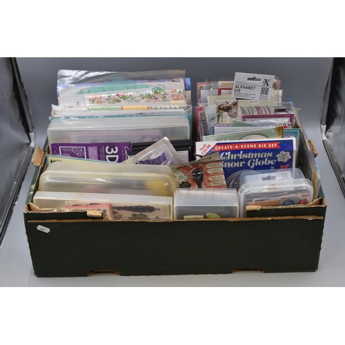 805 - Large Selection of Craft Materials including Stamps, Dies, and a Spellbinders Cutting and Embossing ... 