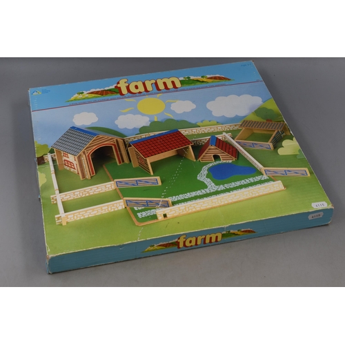 807 - Early Learning Centre Wooden Farm with Out Buildings (Unchecked)