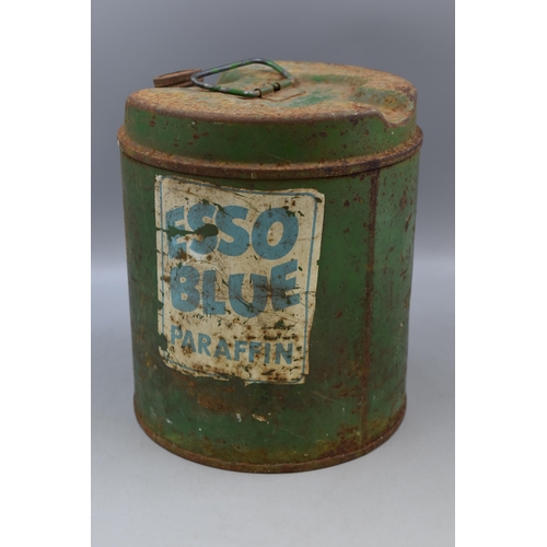 718 - Vintage Esso Green Paraffin Container (11