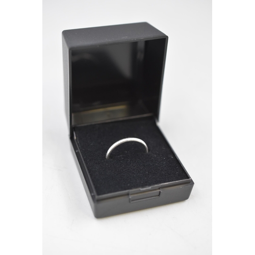 5 - Platinum Band Ring (Size N) Complete with Presentation Box