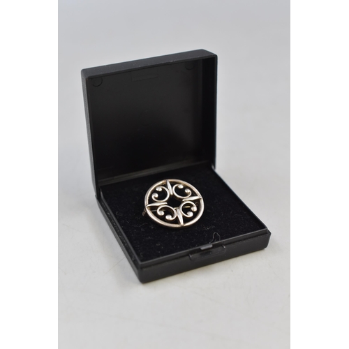 20 - Ola M Gorie Sterling Silver Brooch Complete with Presentation Box