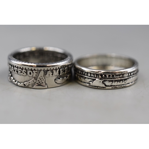 39 - Mixed Selection United States of One Dollar Rings (Sizes V, W and Z+1)