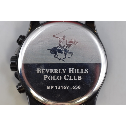 54 - Beverly Hills Polo Club Watch with Rubber Strap (Working at time of listing)