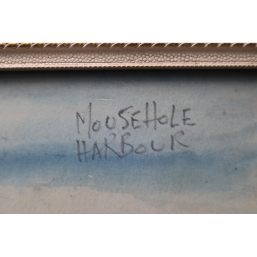 389 - Signed Mid Century Framed and Glazed Harold Walsby Watercolour Painting Entitled Mousehole Harbour F... 