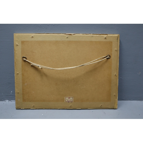 389 - Signed Mid Century Framed and Glazed Harold Walsby Watercolour Painting Entitled Mousehole Harbour F... 