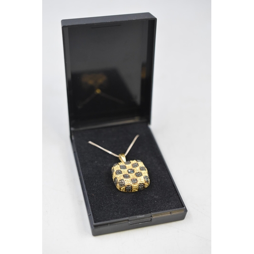 3 - Silver 925 Gilt Finished Pendant on Silver Chain Complete with Presentation Box