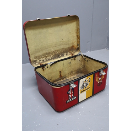 808 - Vintage Moped Top Box with Stickers (19