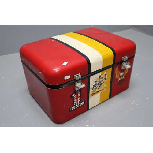 808 - Vintage Moped Top Box with Stickers (19