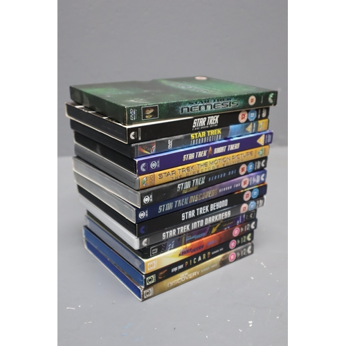 643 - Collection of 11 Various ' Star Trek' DVD's, to Include, Nemesis, Star Trek ( Special Edition ) Insu... 