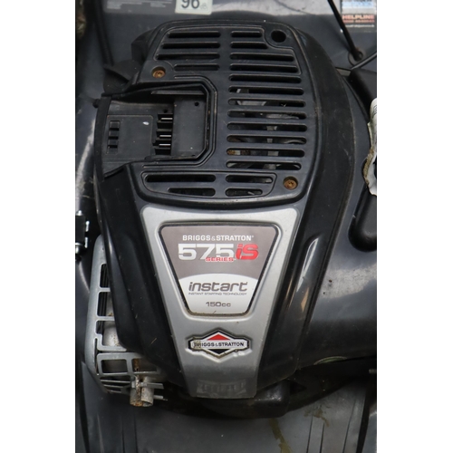 712 - Mac Allister MLMP550SP46-M&S 140cc Petrol Rotary Lawnmower with Battery Start (battery missing b... 