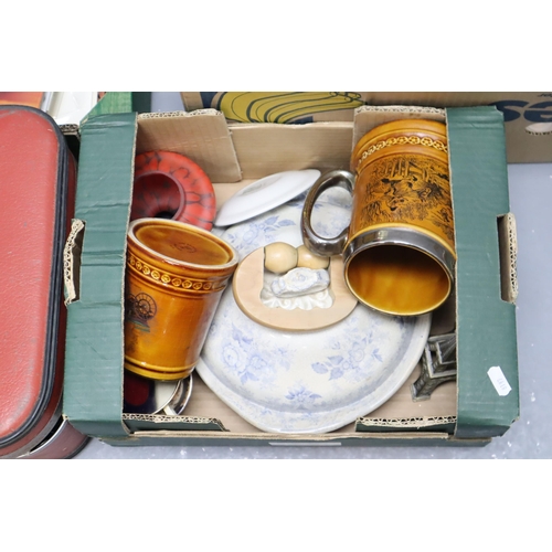 933 - Jumbo Mixed Lot, Three Boxes and a Suitcase containing a mixture of various items