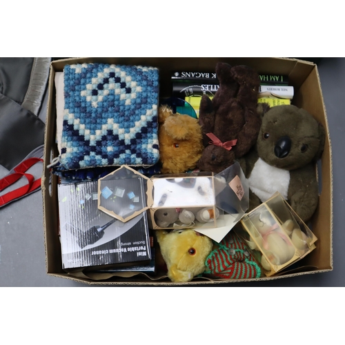 941 - Three Boxes to include a Mixed Variety of items. Includes Trinket Boxes, Vintage Deans Ragbook Compa... 