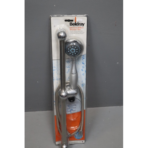 808A - Brand New Beldray Chrome Effect Shower Set