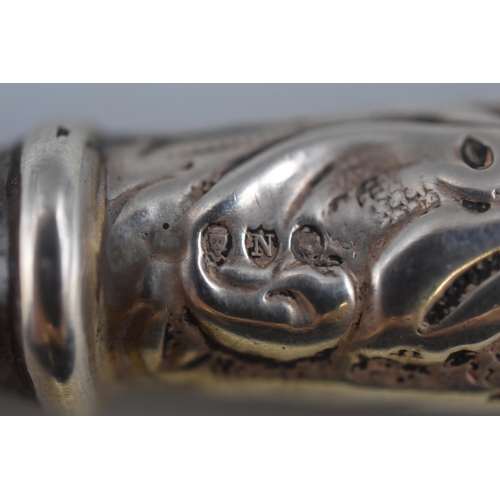 32 - Victorian Hallmarked Silver Handled Button Hook (14