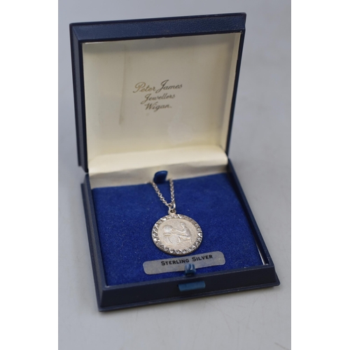34 - Sterling Silver Pendant Necklace Complete with Presentation Box