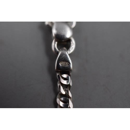 63 - Silver 925 Curb Link Chain (Length 20