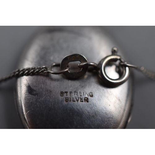 68 - Silver 925 Locket Pendant Necklace