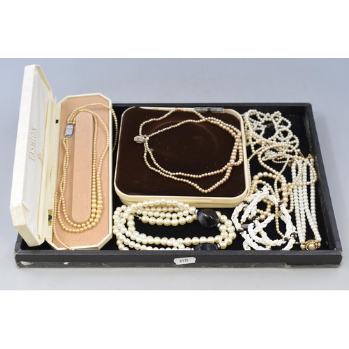 83 - Eight Pieces of Designer Pearl Jewellery (Seven Necklaces and One Bracelet)