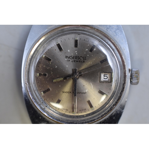 84 - Ingersoll 17 Jewels Mechanical Date Watch (Working)