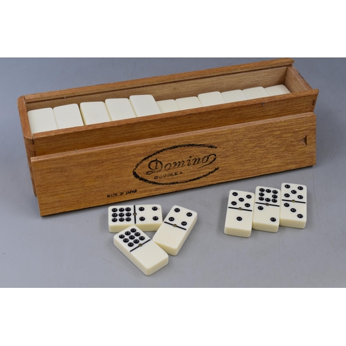 318 - A Set of Japanese Double Nine Dominoes, in Wooden Case